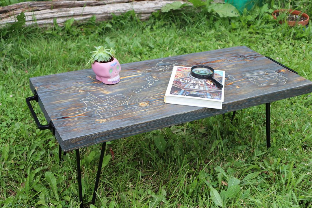 Handmade wooden game and coffee table