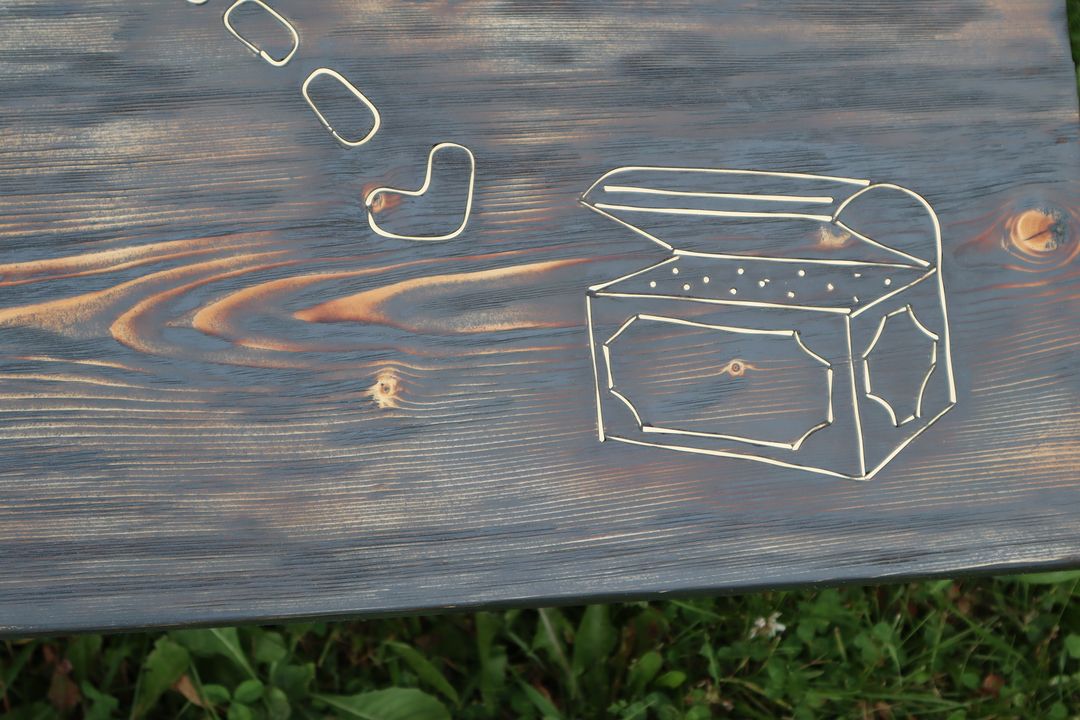 Handmade wooden game and coffee table