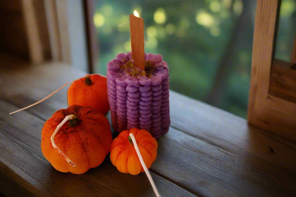 Organic 100% Beeswax Set of Candles 'Harvest Wrist'