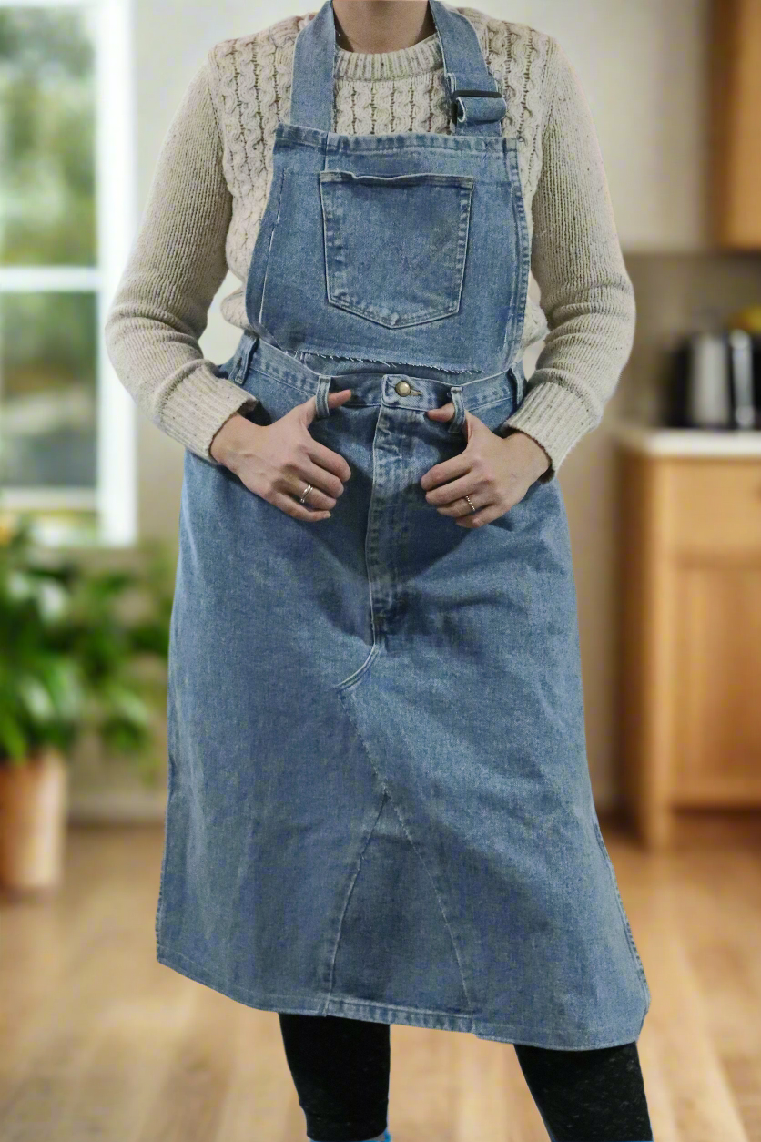 Heavy Duty Sturdy Denim Apron for Artisan