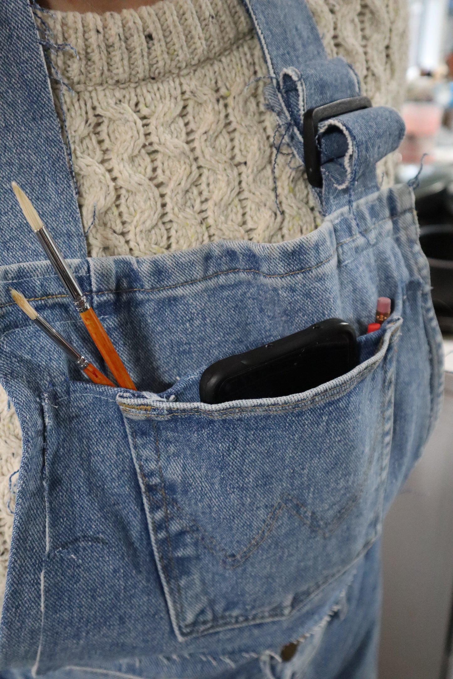 Heavy Duty Sturdy Denim Apron for Artisan