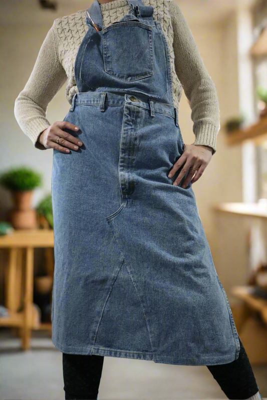 Heavy Duty Sturdy Denim Apron for Artisan