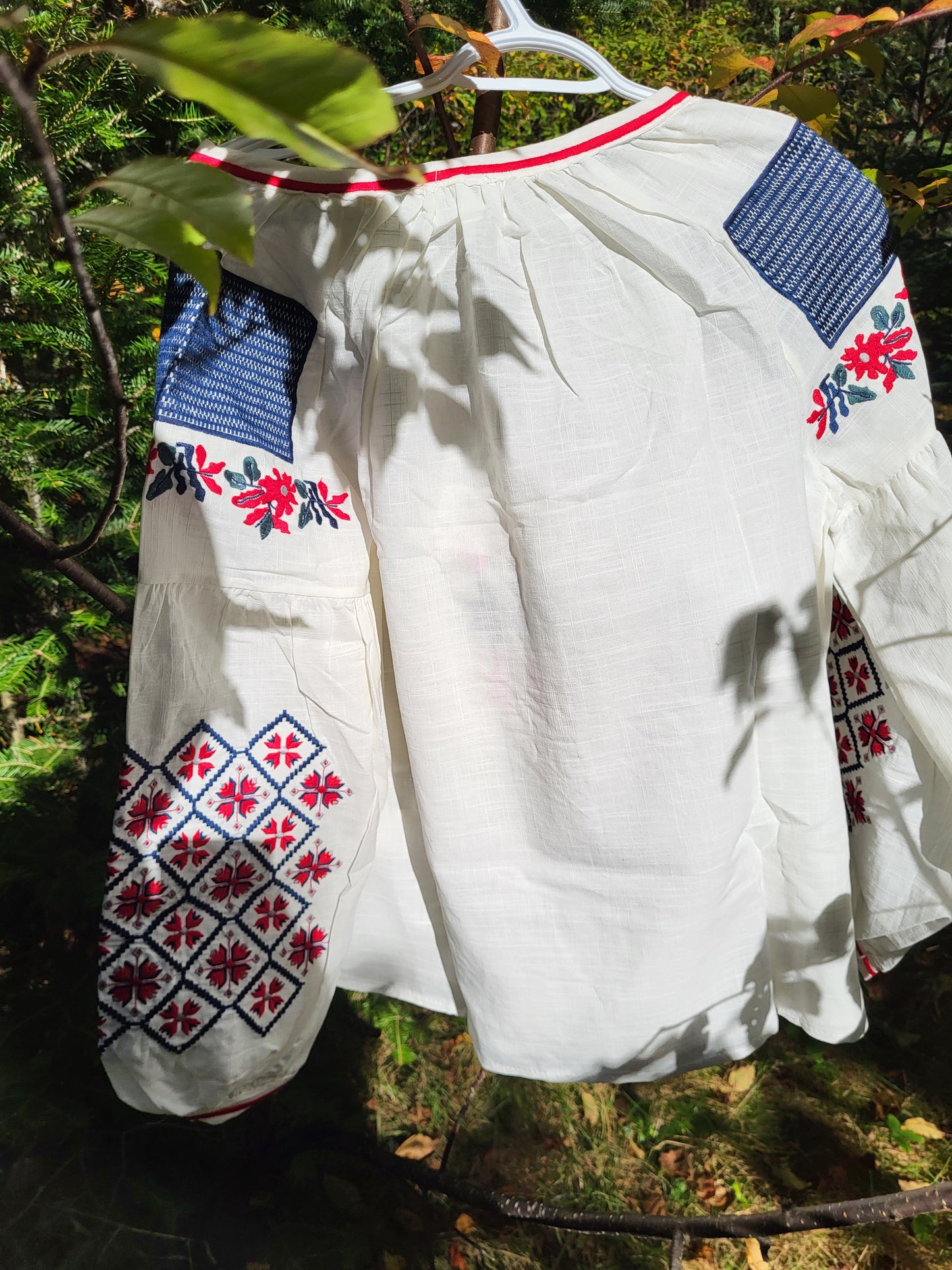 Ukrainian Style Embroidered Shirt for Women